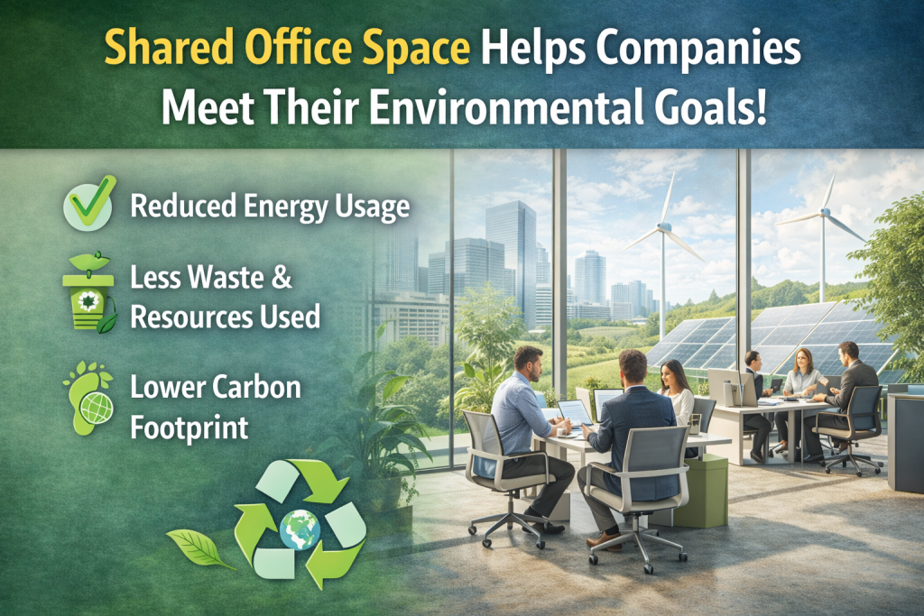 Shared office space helps companies meet their environmental goals!